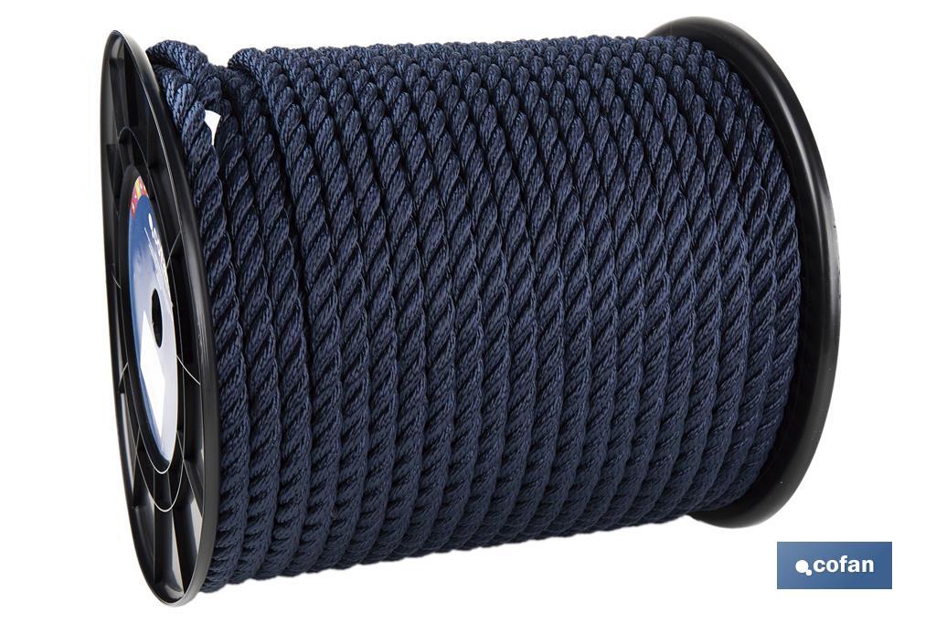 CARRETE CABO DE AMARRE 8 MM 200 M NAVY