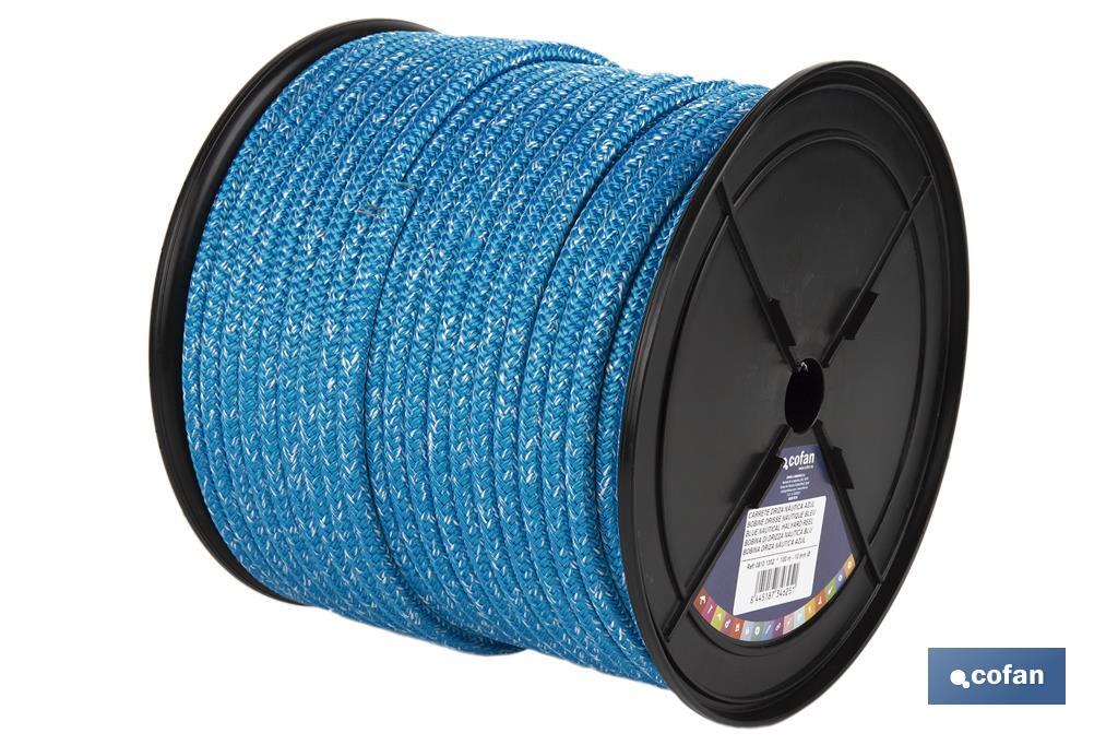 CARRETE DRIZA NÁUTICA 8 MM 200 M AZUL