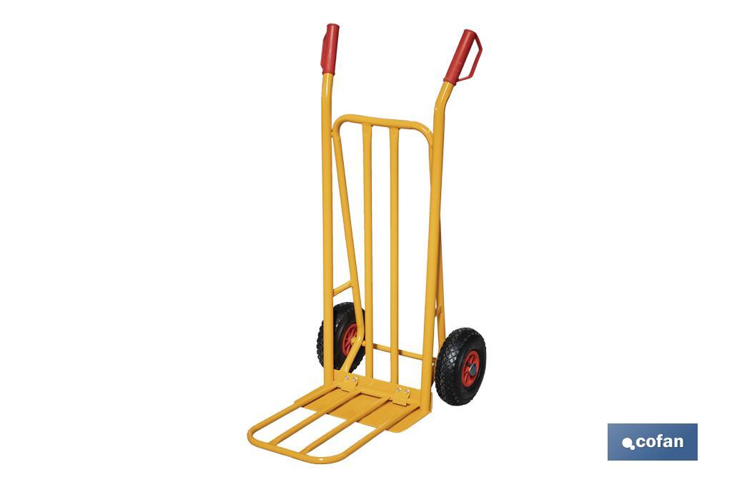 CARRETILLA ALMACÉN PALA ANCHA PLEGABLE 1160X510X780 MM