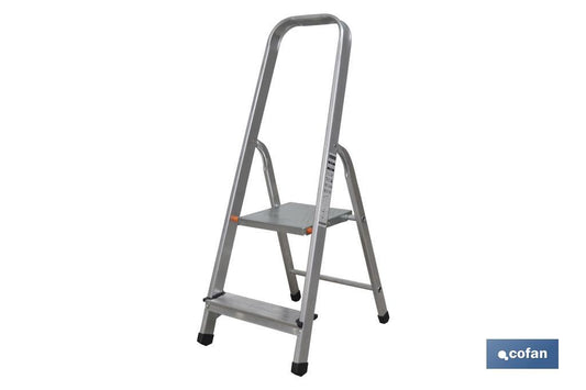 ESCALERA ALUMINIO 2 PELDAÑOS Y 0,41 M ALTURA ÚTIL