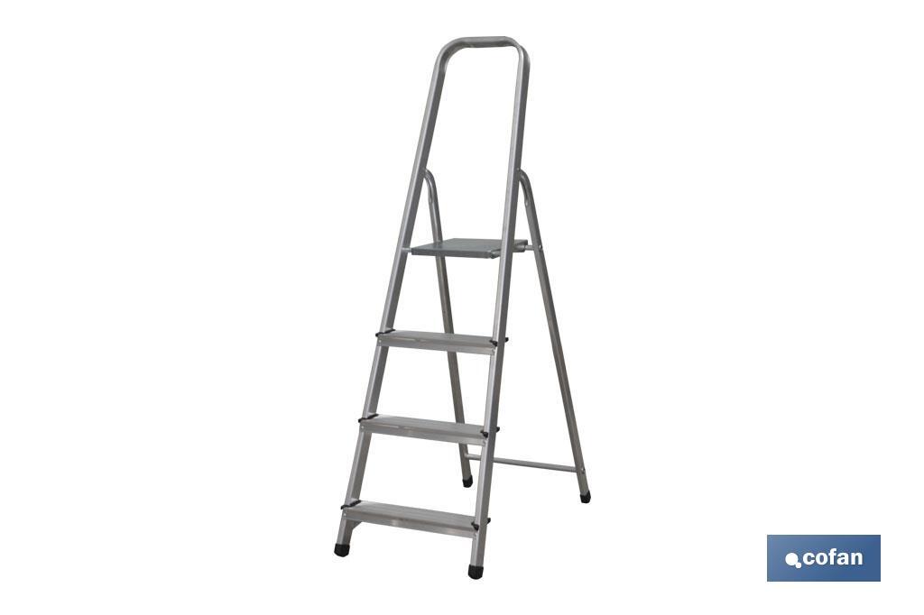 ESCALERA ALUMINIO 4 PELDAÑOS Y 0,89 M ALTURA ÚTIL
