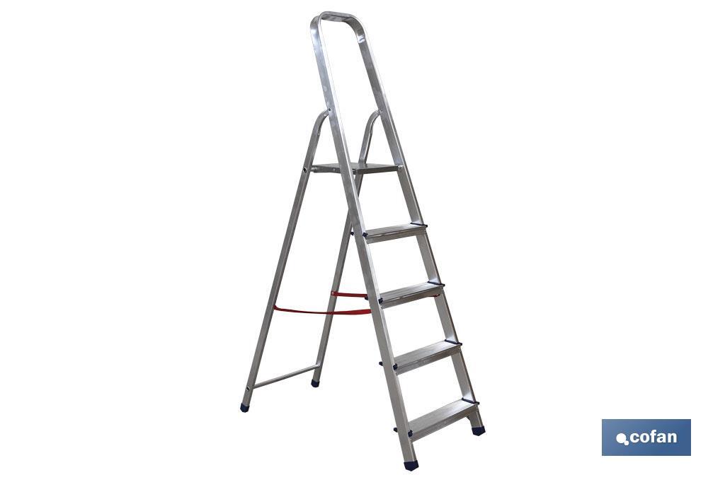 ESCALERA ALUMINIO 5 PELDAÑOS Y 1,13 M ALTURA ÚTIL