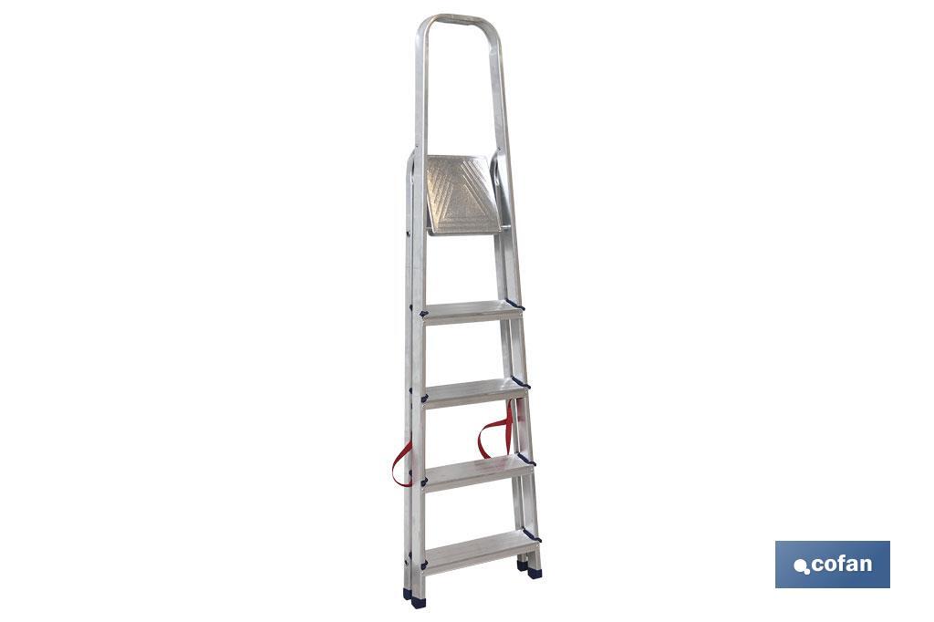 ESCALERA ALUMINIO 5 PELDAÑOS Y 1,13 M ALTURA ÚTIL