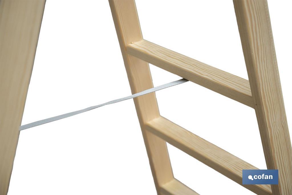 ESCALERA MADERA DOBLE 9 PELDAÑOS 2,40 M