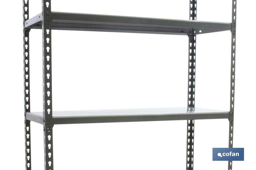 ESTANTERÍA ANTRACITA 5 BALDAS DE ACERO GALVANIZADO 1800 X 900 X 400 MM