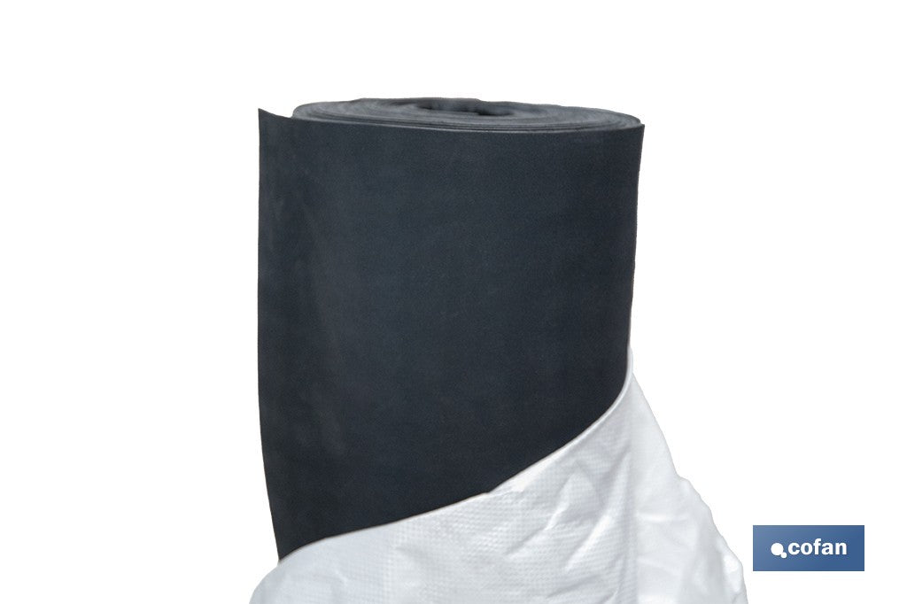 SUELO DE CAUCHO NEGRO CÍRCULOS 3 MM 1,20 X 10 M