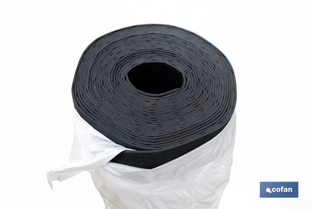 SUELO DE CAUCHO NEGRO CÍRCULOS 3 MM 1,20 X 10 M