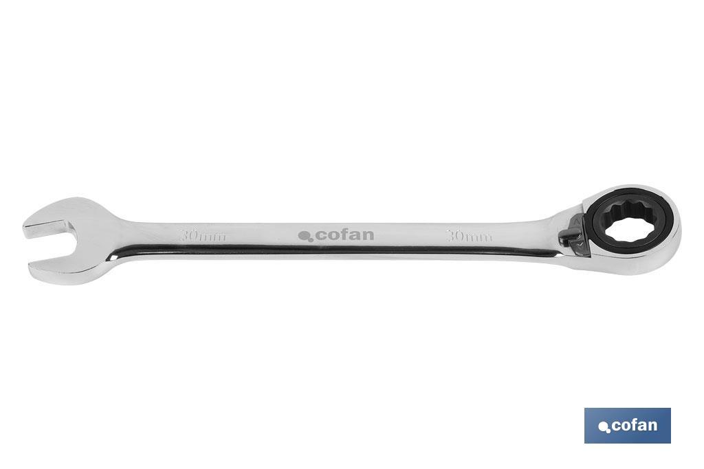 LLAVE COMBINADA CARRACA REVERS. 30MM
