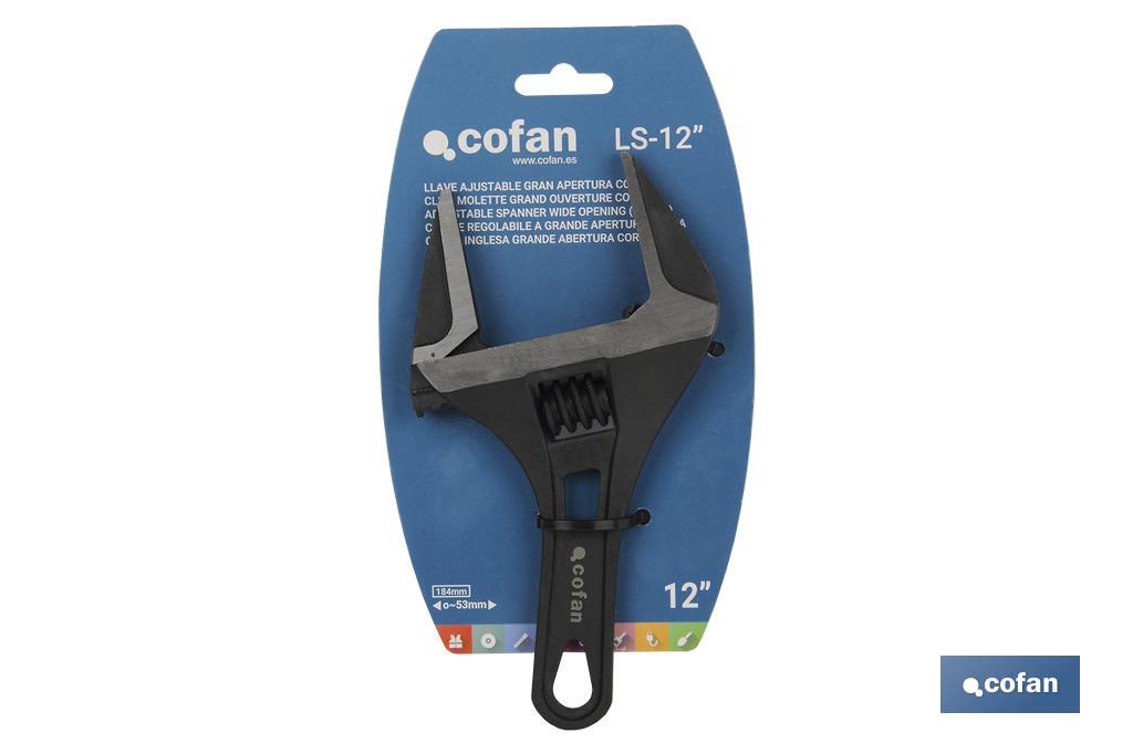 LLAVE AJUSTABLE GRAN APERTURA 12" CORTA