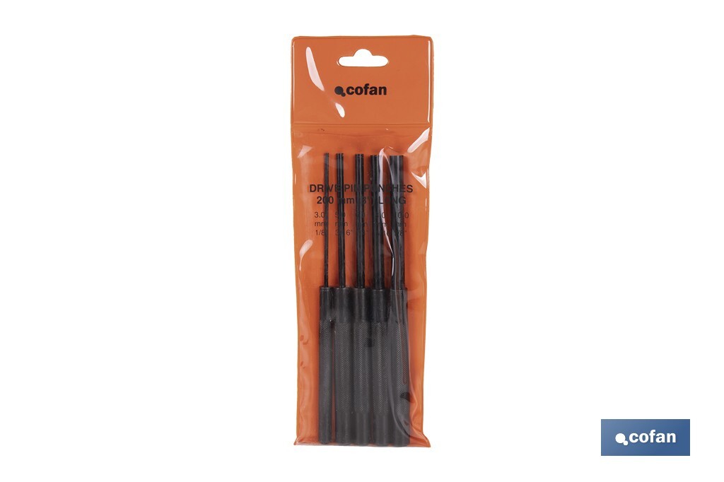 CONJUNTO 5 PCS BOTADOR CILÍNDRICO LARGO 3-10 MM