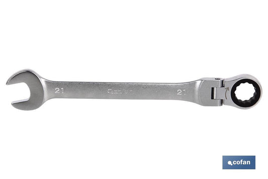 LLAVE COMBINADA ARTICULADA 180º DE CARRACA 24mm