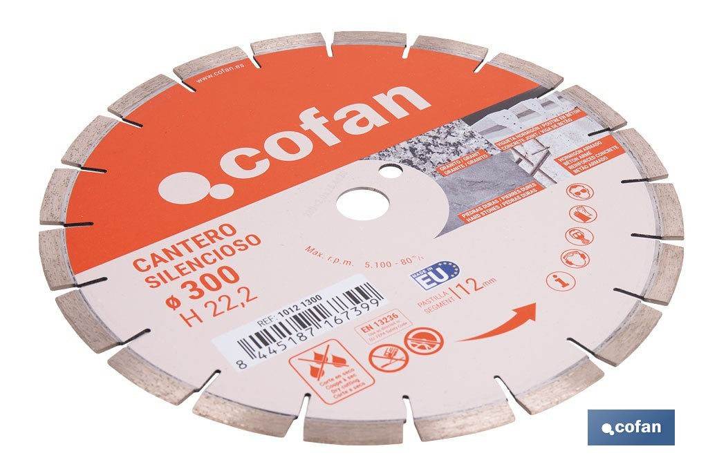 DISCO DIAMANTE CANTERO SILENCIOSO 300MM