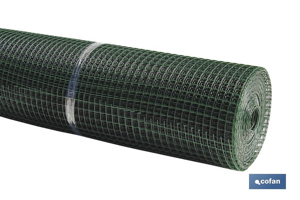 MALLA PLAST. CUADRADA JARDIN 20mm VERDE 1x25m