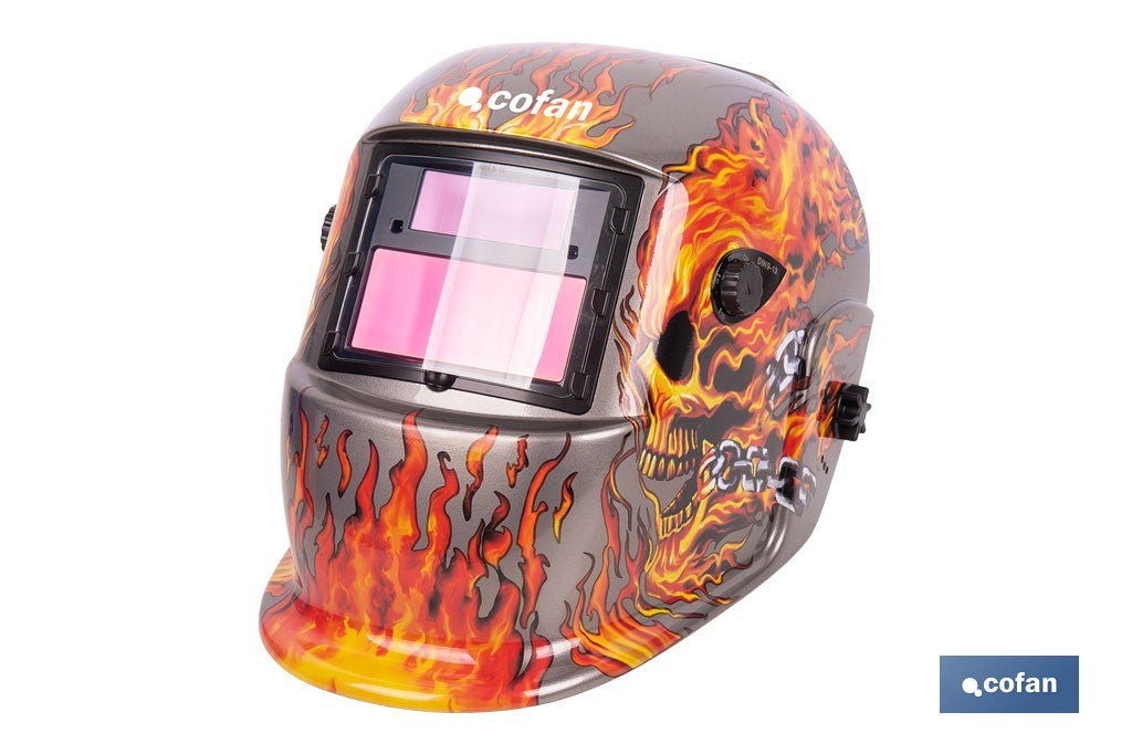 CASCO DE SOLDADURA AUTOMÁTICO FIRE SKULL (ARC/MIG/MAG/TIG)