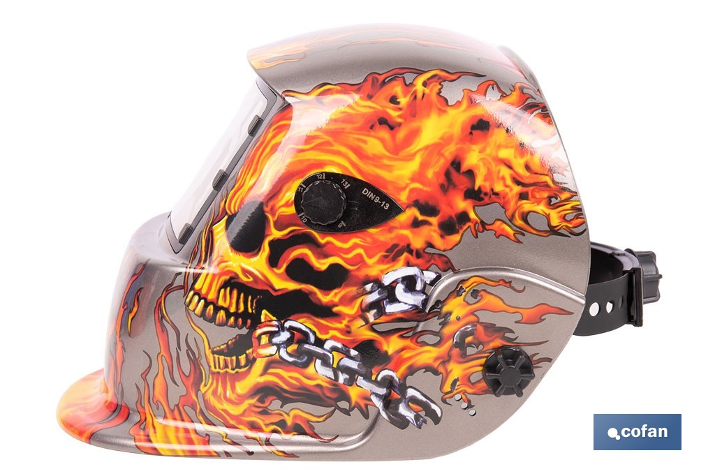 CASCO DE SOLDADURA AUTOMÁTICO FIRE SKULL (ARC/MIG/MAG/TIG)
