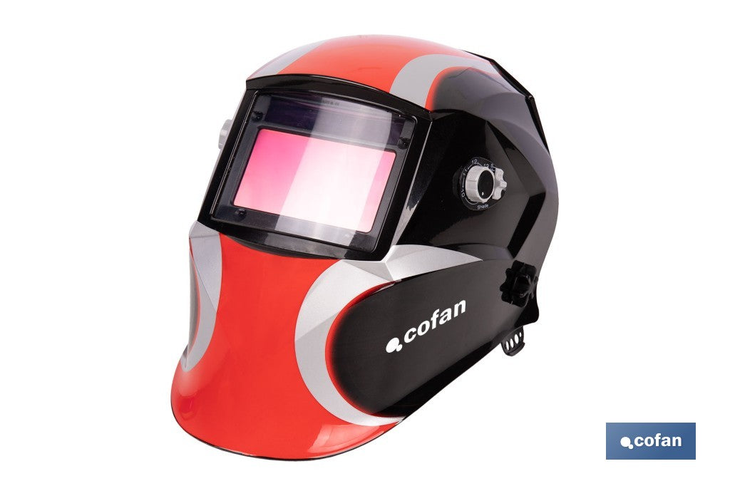 CASCO DE SOLDADURA AUTOMÁTICO RED SURFING (ARC/MIG/MAG/TIG)