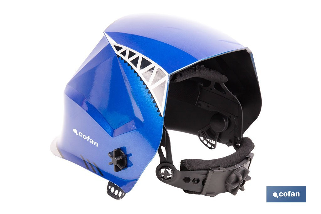 CASCO DE SOLDADURA AUTOMÁTICO BLUE FLYING SHARK (ARC/MIG/MAG/TIG)