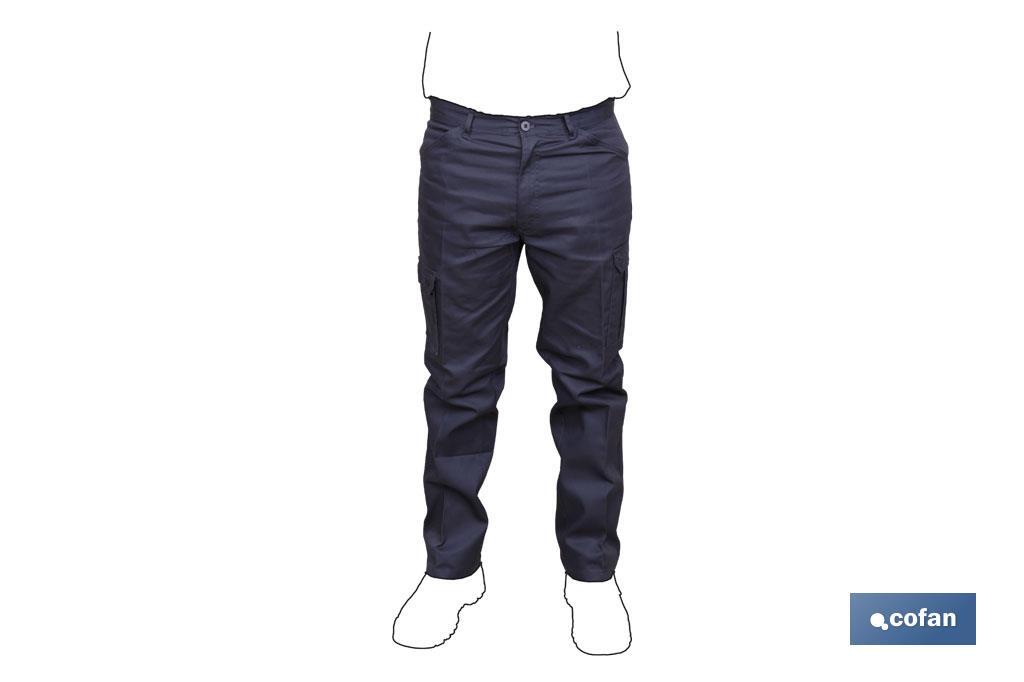 PANTALON TRABAJO "SERVET" 245 gms/m AZUL MARINO T-62