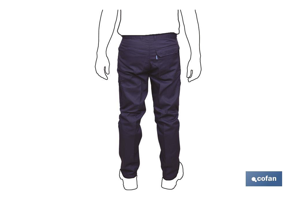 PANTALON TRABAJO "SERVET" 245 gms/m AZUL MARINO T-48
