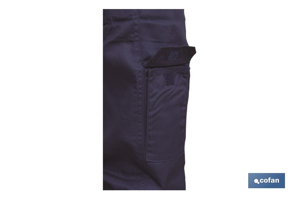 PANTALON TRABAJO "SERVET" 245 gms/m AZUL MARINO T-64