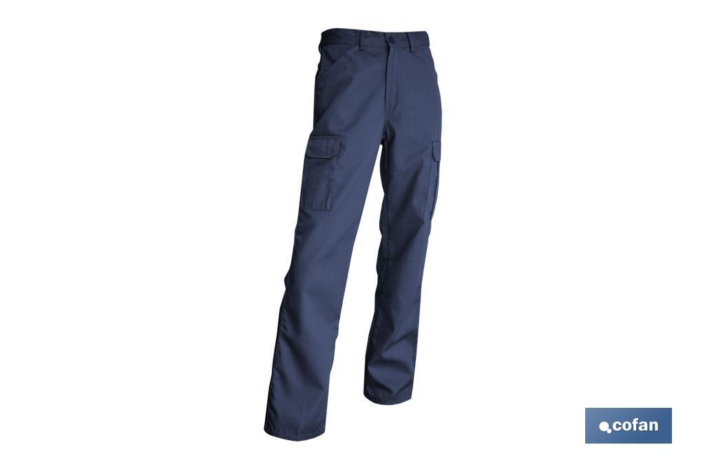 PANTALON TRABAJO "SERVET" 245 gms/m AZUL MARINO T-56