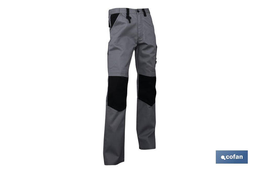 PANTALON TRABAJO "LENOIR"  280gms/m GRIS-NEGRO T-60