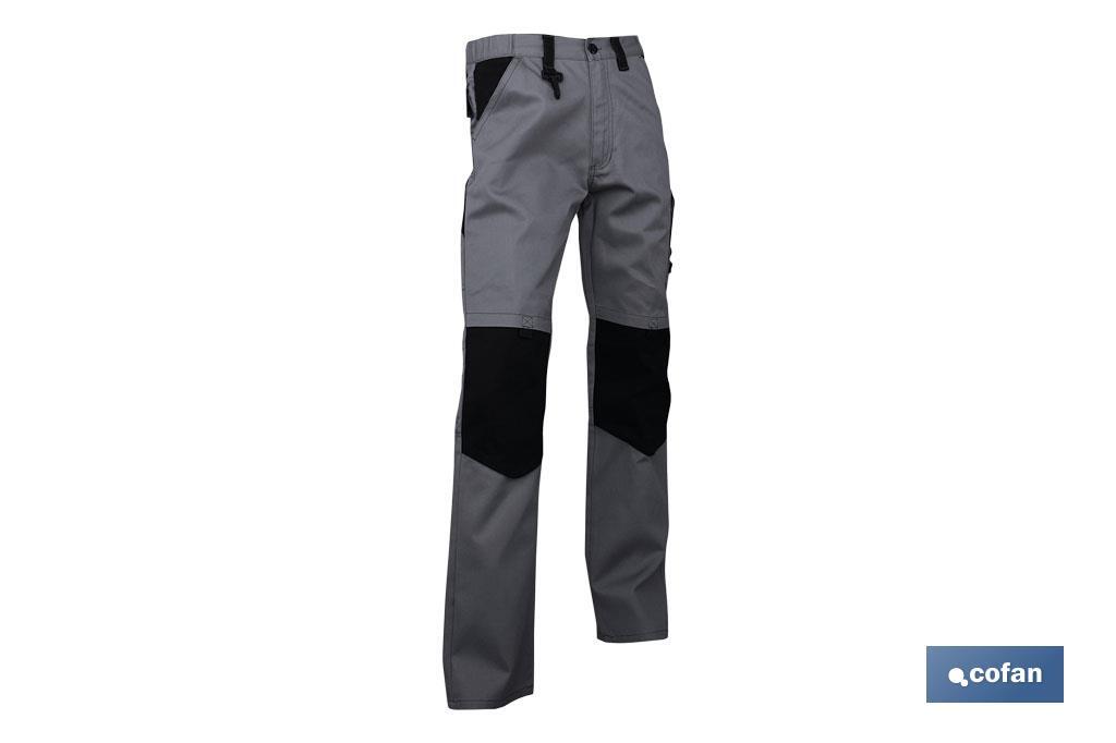 PANTALON TRABAJO "LENOIR" 280gms/m GRIS-NEGRO T-42
