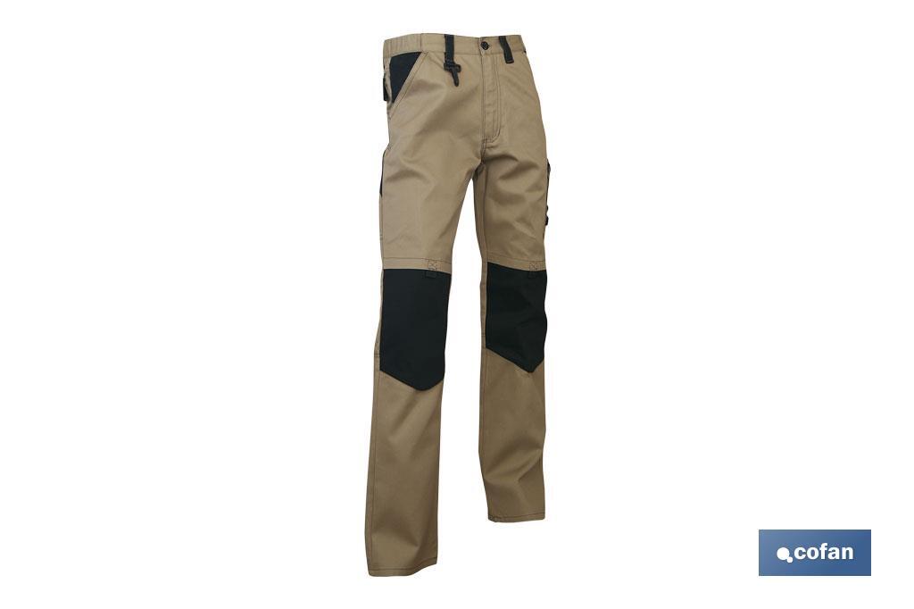 PANTALON TRABAJO "LENOIR" 280gms/m BEIS-NEGRO T-52