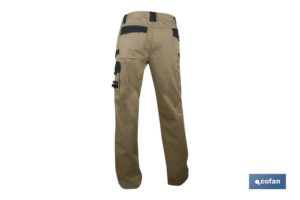 PANTALON TRABAJO "LENOIR" 280gms/m BEIS-NEGRO T-42