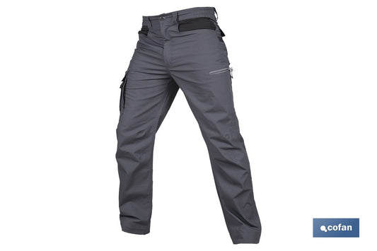 PANTALÓN DE TRABAJO LOKI ELASTANO 215 G/M2 GRIS ANTRACITA TALLA 42