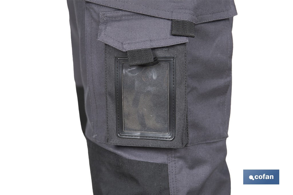 PANTALÓN DE TRABAJO HEIMDALL ELASTANO 280 G/M2 GRIS OSCURO CON DETALLES NEGROS TALLA 40
