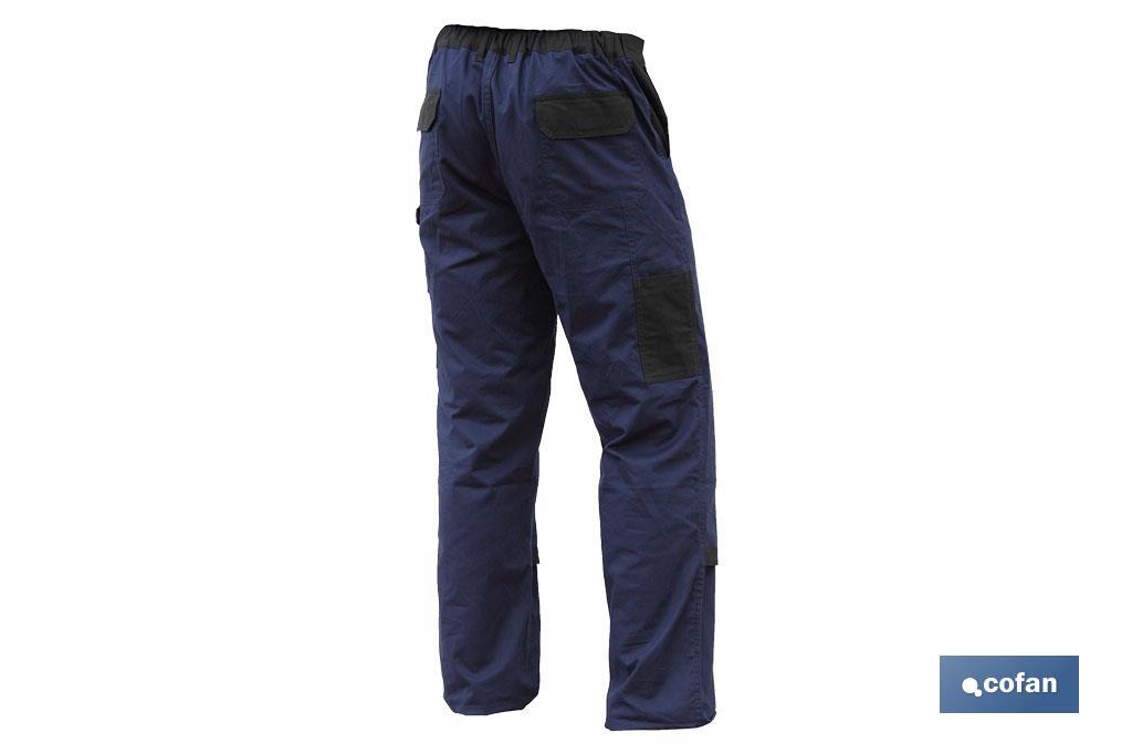 PANTALON TRAB. FLEX. "JANO" SLIM FIT MARINO/NEGRO T-38