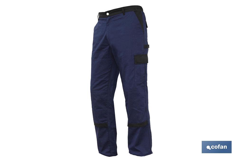 PANTALON TRAB. FLEX. "JANO" REGULAR FIT MAR/NEGRO T-38