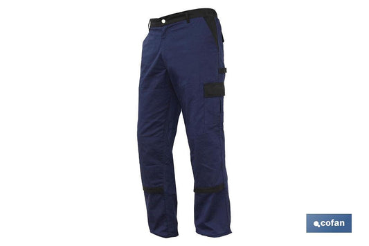 PANTALON TRAB. FLEX. "JANO" REGULAR FIT MAR/NEGRO T-38
