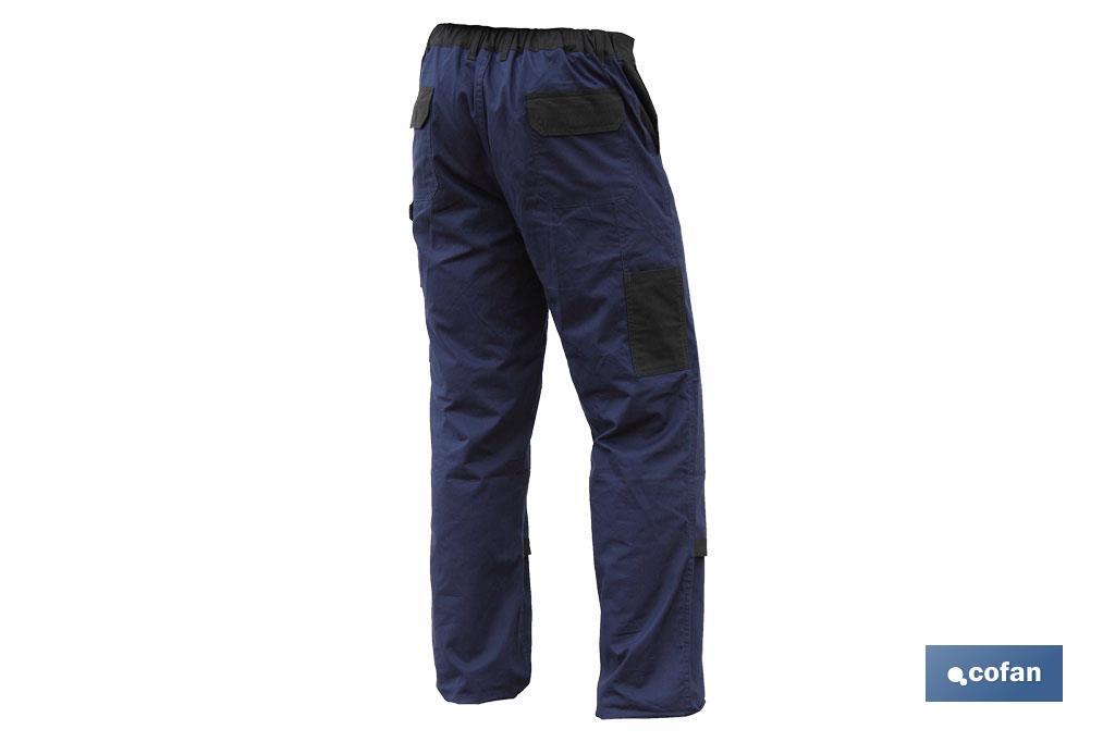PANTALON TRAB. FLEX. "JANO" REGULAR FIT MAR/NEGRO T-38