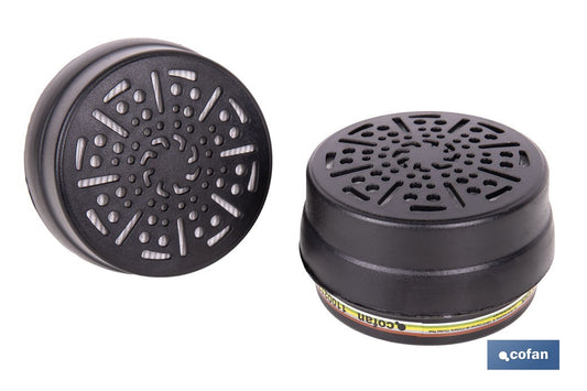 SET DE 2 FILTROS TIPO ABEK1P3 (ADAPTABLES A MÁSCARA FACIAL)