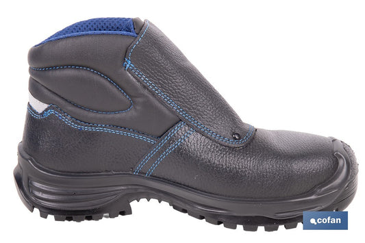 BOTA PIEL NEGRO CIERRE VELCRO S3 MODELO URIAN T 40