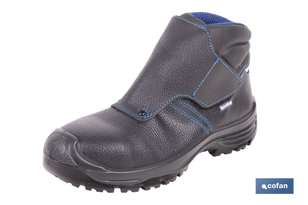 BOTA PIEL NEGRO CIERRE VELCRO S3 MODELO URIAN T 40