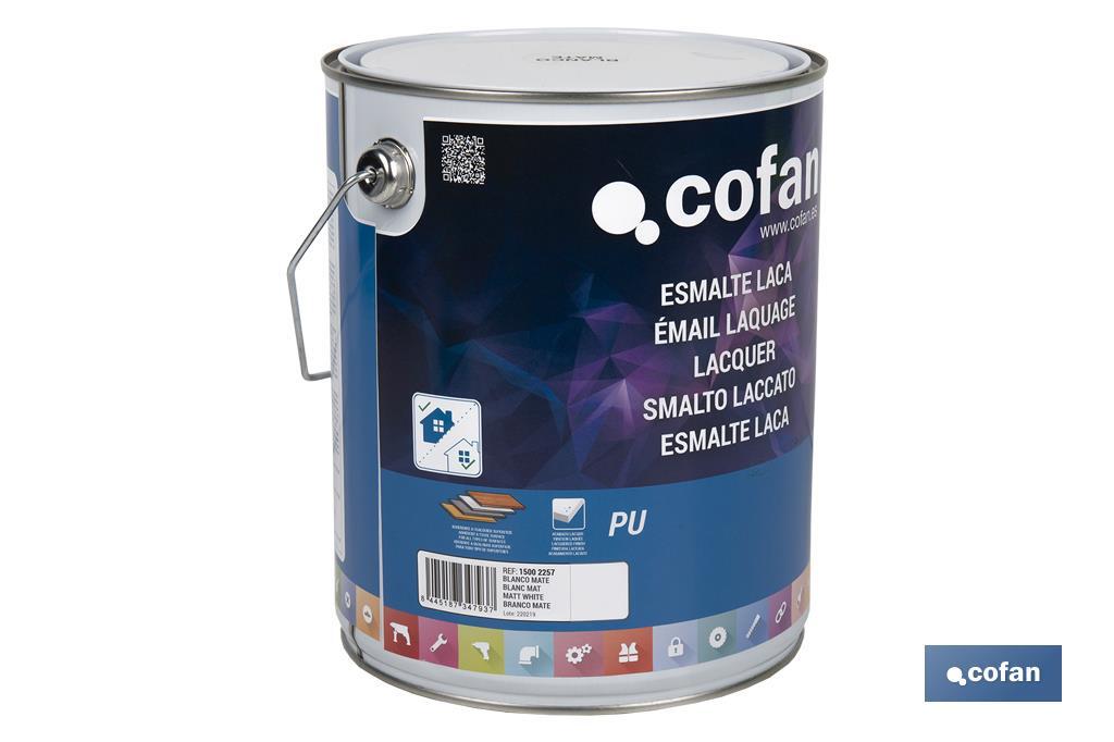 ESMALTE LACA AL AGUA BLANCO 4 L MATE