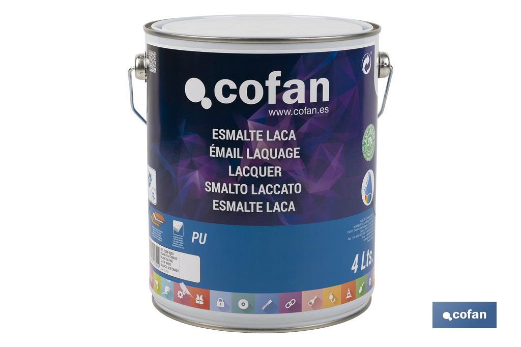 ESMALTE LACA AL AGUA BLANCO 4 L SATINADO
