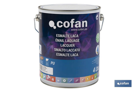 ESMALTE LACA AL AGUA BLANCO 4 L SATINADO