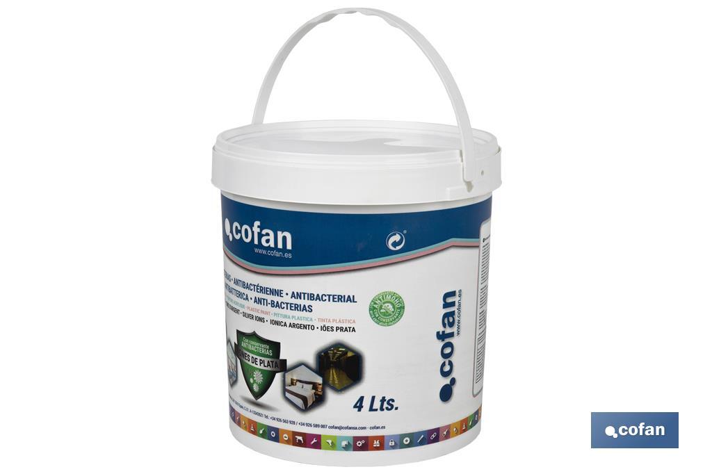 PINTURA PLASTICA ANTIBACTERIAS IONES PLATA 4 L