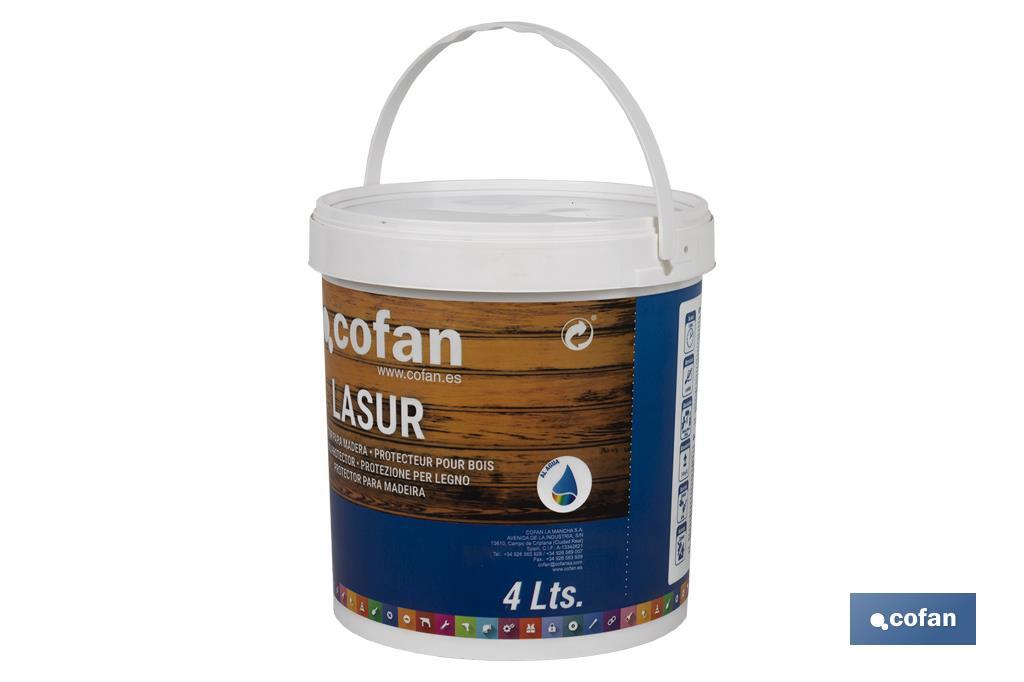 LASUR PROTECTOR AL AGUA PARA MADERA MATE INCOLORO 4 L