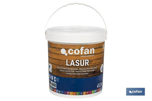 LASUR PROTECTOR AL AGUA PARA MADERA MATE ROBLE 4 L