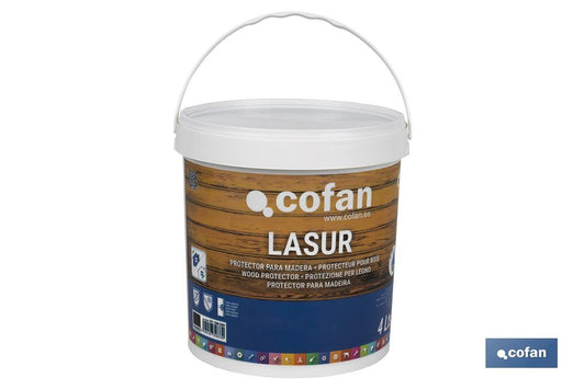 LASUR PROTECTOR AL AGUA PARA MADERA MATE PALISANDRO 4 L