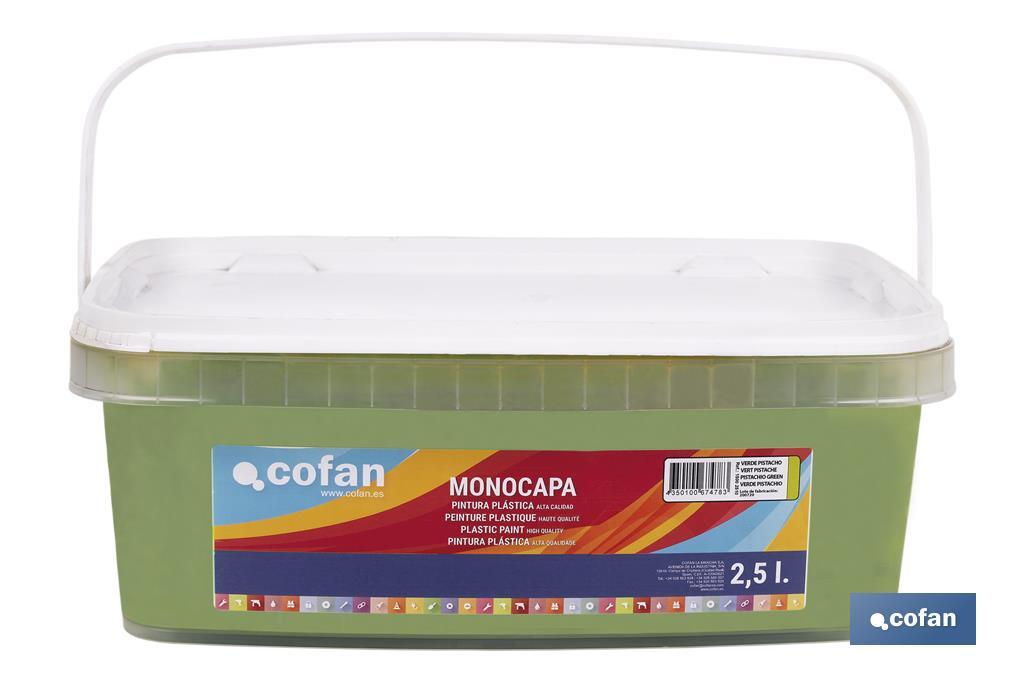 PINTURA PLÁSTICA MONOCAPA "Verde Pistacho" (2,5 LT