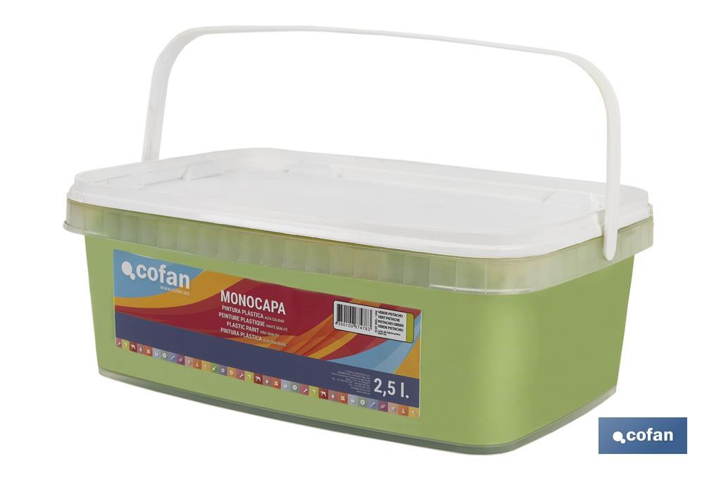 PINTURA PLÁSTICA MONOCAPA "Verde Pistacho" (2,5 LT