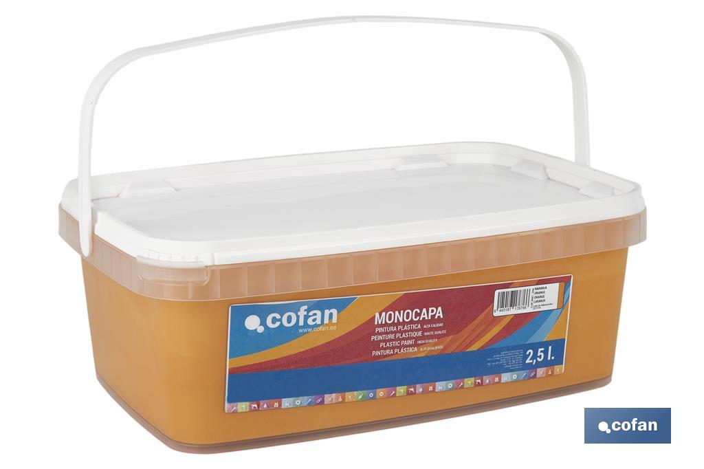PINTURA PLÁSTICA MONOCAPA "Naranja" (2,5 LT