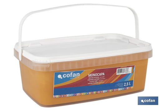 PINTURA PLÁSTICA MONOCAPA "Naranja" (2,5 LT