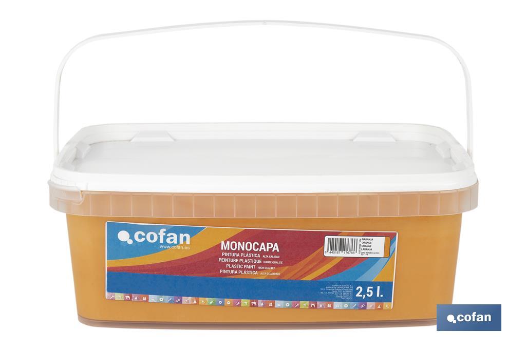 PINTURA PLÁSTICA MONOCAPA "Naranja" (2,5 LT